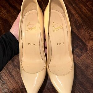 Aunthentic Christian louboutin pigalle heels in ballerina pink/nude